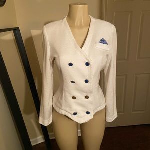 Beautiful Leslie day sweater double breasted blazer